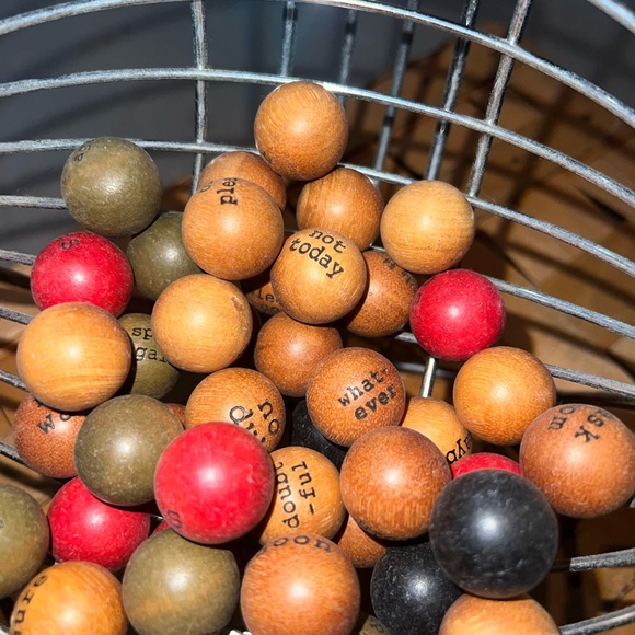 Pottery Barn Metal Bingo Cage with Wooden Handle - Picture 5 of 5